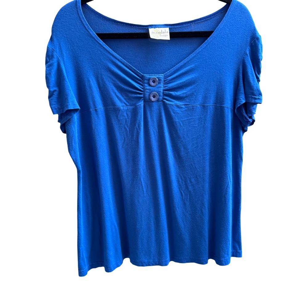 Royal Blue T Shirt by Toronto Designer Mandela Designs- XLG
